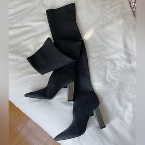 zara thigh high boots